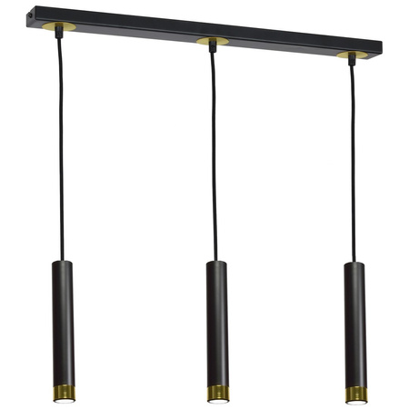 Milagro - Lampa wisząca DANI BLACK/GOLD 3xGU10