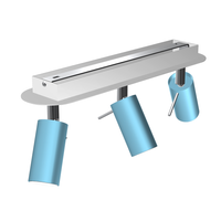 Milagro - Lampa sufitowa PRESTON BLUE/WHITE 3x mini GU10