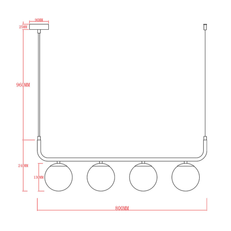 Lampa wisząca Alisa grafitowa 3xE14