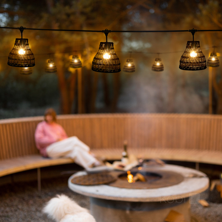 Klosz do zestawu CRETE LS R2 czarny 5 sztuk Kobi Design