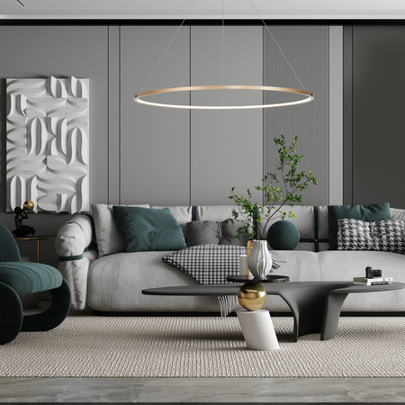 Milagro - Lampa wisząca Saturno Gold 65W LED