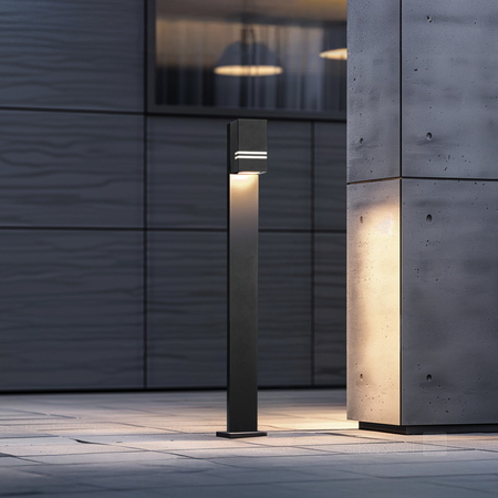 Słupek ogrodowy QUAZAR 12 1xGU10 IP44 czarny Kobi