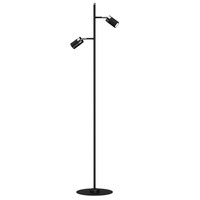 Milagro - Lampa podłogowa JOKER BLACK/CHROME 2xGU10