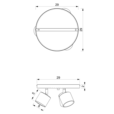 Lampa sufitowa Dixie 3xGX53 Biały