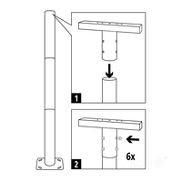 Uchwyt montażowy BASE TP SG 360mm Fi 60mm czarny Kobi