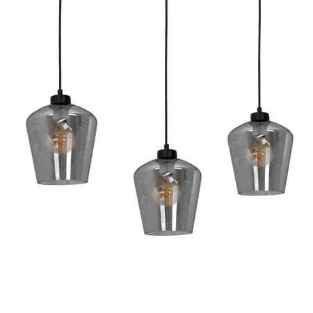 Milagro - Lampa wisząca SANTIAGO SMOKED 3xE27