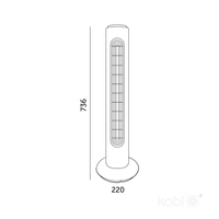 Wentylator wieżowy VENLO 45W czarny Kobi Windstar