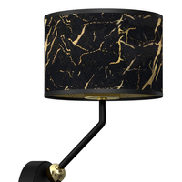 Milagro - Kinkiet SENSO Black/Gold 1xE27 + 1x mini GU10