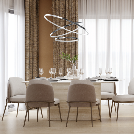 Milagro - Lampa wisząca ROTONDA CHROME 93W LED