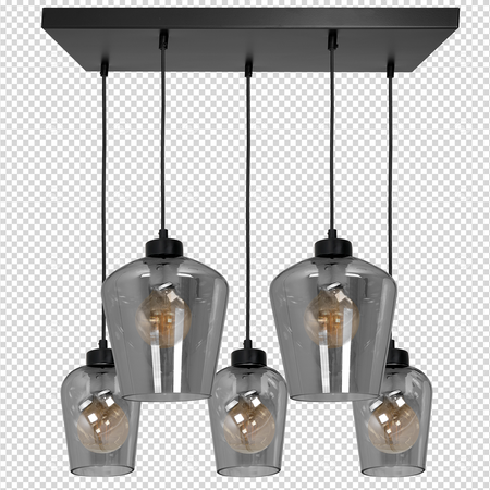 Milagro - Lampa wisząca SANTIAGO SMOKED 5xE27