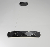 Lampa wisząca Reus czarna LED 4000K