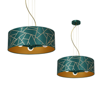 Milagro - Lampa wisząca ZIGGY WHITE Gold/Bottle green  3xE27