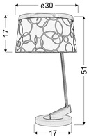 IMPRESJA LAMPA 1*60W E27 BIAŁA CHROM
