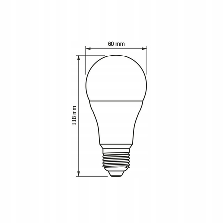 Żarówka LED 12W 1180lm 3000K E27 ciepła