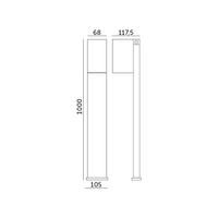 Słupek ogrodowy QUAZAR 15S 1xGU10 IP44 czarny Kobi