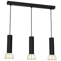 Milagro - Lampa wisząca DANTE Black/Gold 3x mini GU10