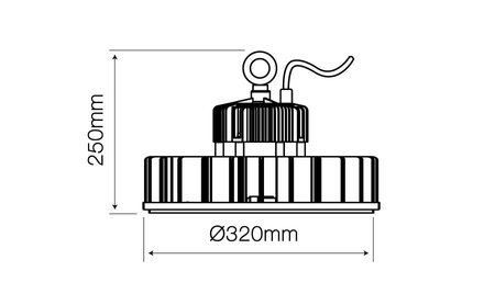 LED line UFO T 200W 4000K 130lm/w 120°