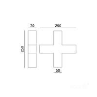 Łącznik X do LED KOLINE K2 czarny Kobi Pro