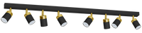 Milagro - Lampa sufitowa JOKER BLACK/GOLD 8xGU10