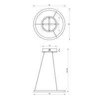 Milagro - Lampa wisząca GALAXIA BLACK 26W LED