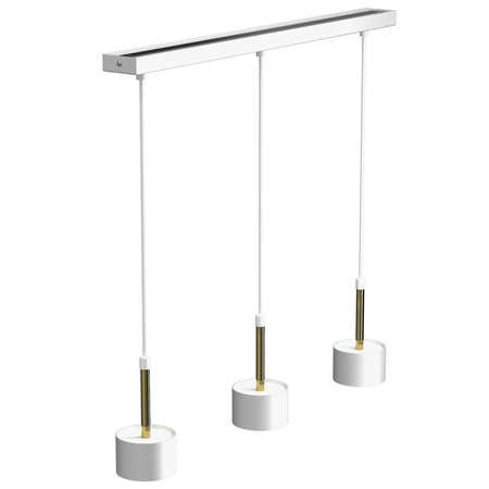 Milagro - Lampa wisząca ARENA WHITE/GOLD 3xGX53