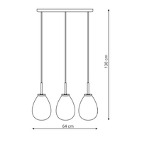Lampa wisząca Fondi czarna 3xE14