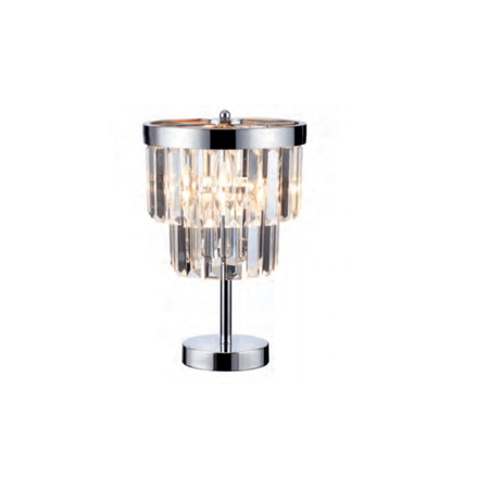 Lampa stołowa Vetro srebrna 1xE14