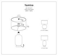 Lampa stołowa Tamiza 48 cm czarna 1xE27