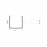 Panel natynkowy LED plafon sufit kwadrat 24W