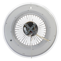Milagro - Plafoniera LED ZONDA BLACK 48W z wentylatorem