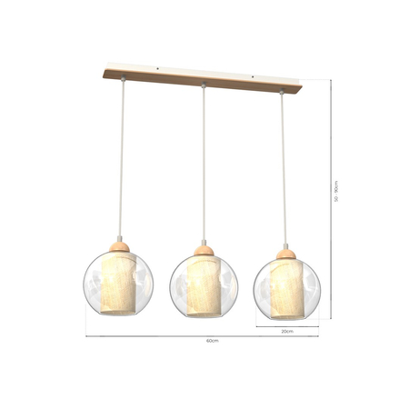 Milagro - Lampa wisząca TELA 3xE27
