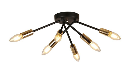 Candellux - Lampa Sufitowa Tiara 6X40W E14 Czarny