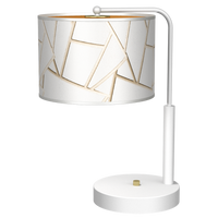 Milagro - Lampka nocna ZIGGY WHITE White/Gold 1xE27
