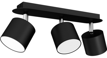 Milagro - Lampa sufitowa DIXIE BLACK 3xGX53