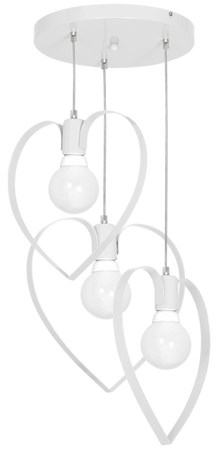 Milagro - Lampa wisząca AMORE WHITE 3xE27