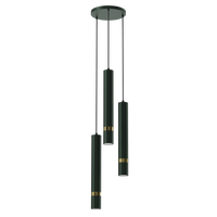 Milagro - Lampa wisząca JOKER GREEN/GOLD 3xGU10