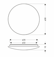 MAGNUS LAMPA SUFITOWA PLAFON 24W LED 38CM KLOSZ BIAŁY 4000K