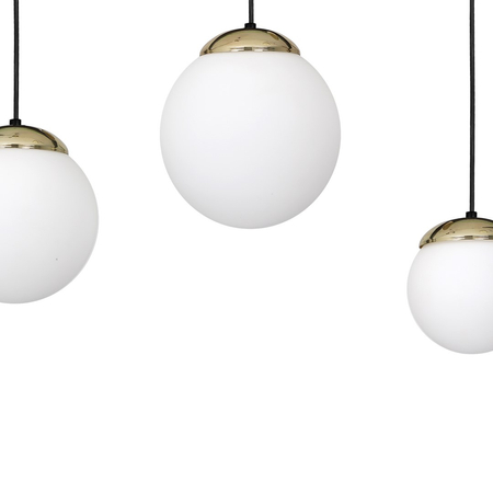 Milagro - Lampa wisząca SPARTA BLACK / GOLD 3xE14