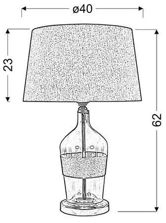 ECO 3 LAMPA GABINETOWA 40X62 1X60W E27