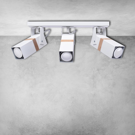 Milagro - Lampa sufitowa VIDAR WHITE 3xGU10