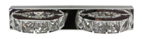 SHIPI LAMPA KINKIET 2X3W LED KRYSZTAŁKI STAL NIERDZEWNA