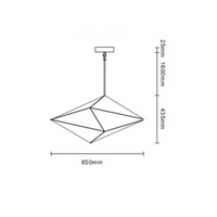 Lampa wisząca Konstelacja pozioma dymna czarna 7xG9
