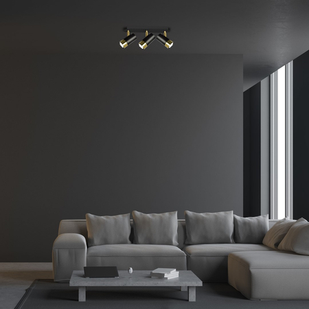 Milagro - Lampa sufitowa DANI BLACK/GOLD 3xGU10
