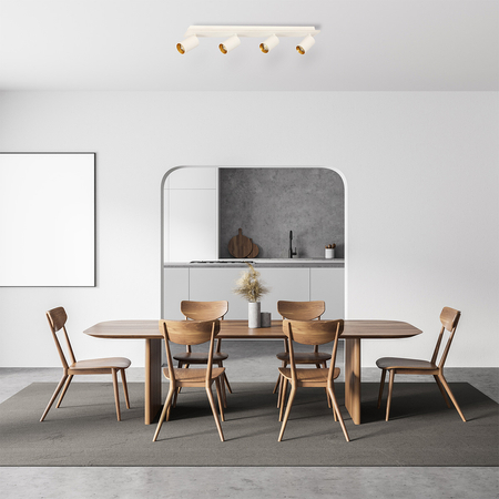 Zestaw reflektorów plafon Parma biały 4xGU10 plus LED