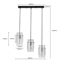 Lampa wisząca Savona czarna 3xE27