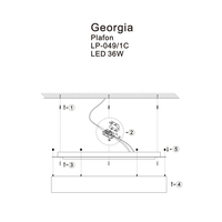 Plafon Georgia 60 cm złoty LED CCT
