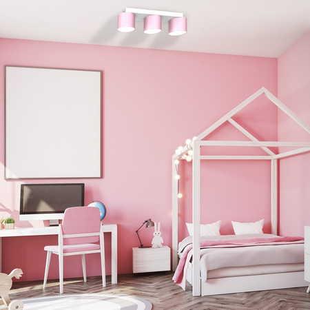 Milagro - Lampa sufitowa DIXIE Pink/White  3xGX53