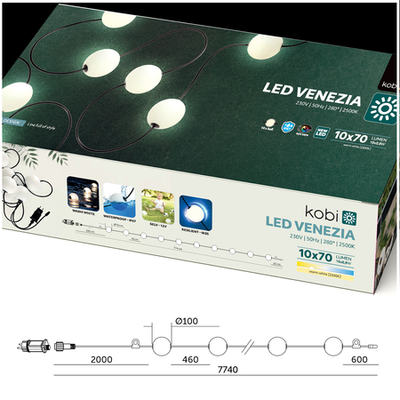 Girlanda LED VENEZIA 10W Kobi Design