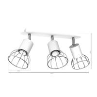 Milagro - Lampa Sufitowa DANTE SILVER 3x mini GU10