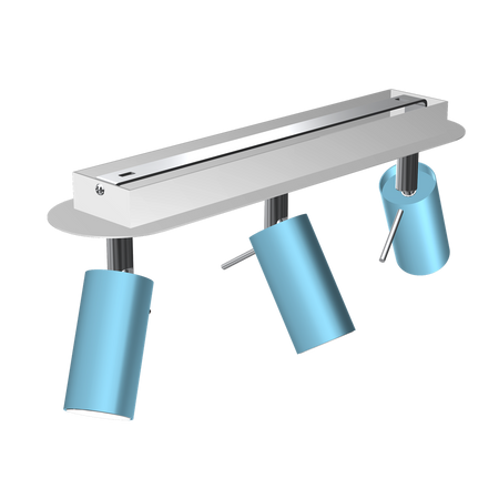 Milagro - Lampa sufitowa PRESTON BLUE/WHITE 3x mini GU10